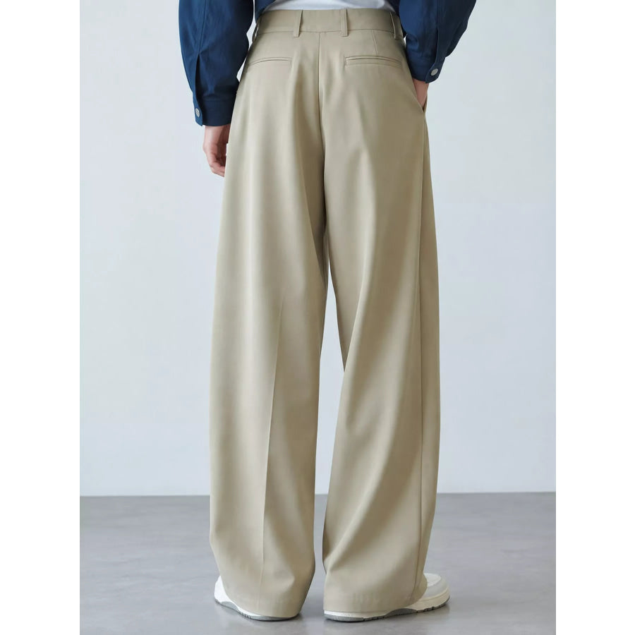 High-Waisted Pleated Wide-Leg Pants Apparel and Accessories
