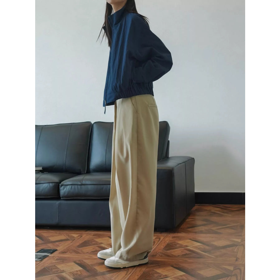 High-Waisted Pleated Wide-Leg Pants Apparel and Accessories