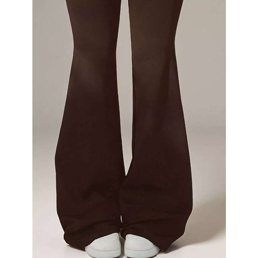 High-Waisted Polka Dot Flare Pants Apparel and Accessories