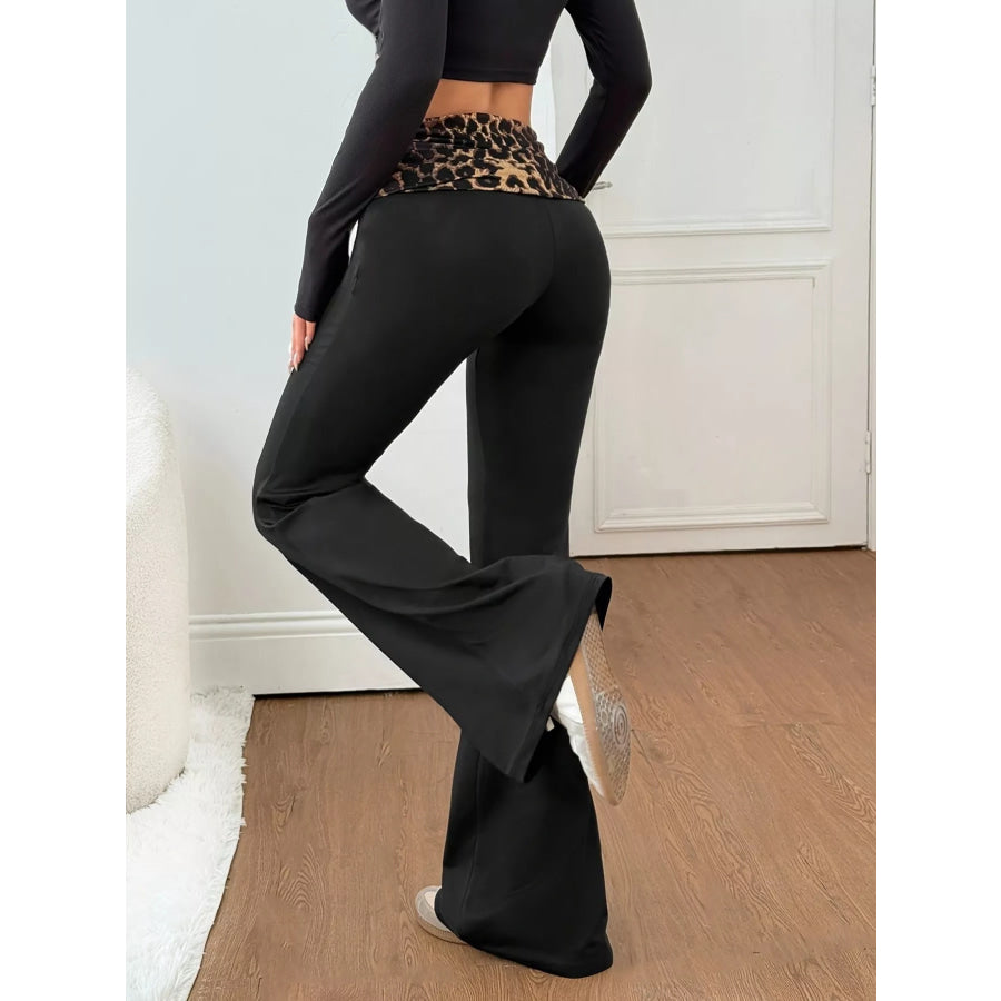 High-Waisted Polka Dot Flare Pants Apparel and Accessories