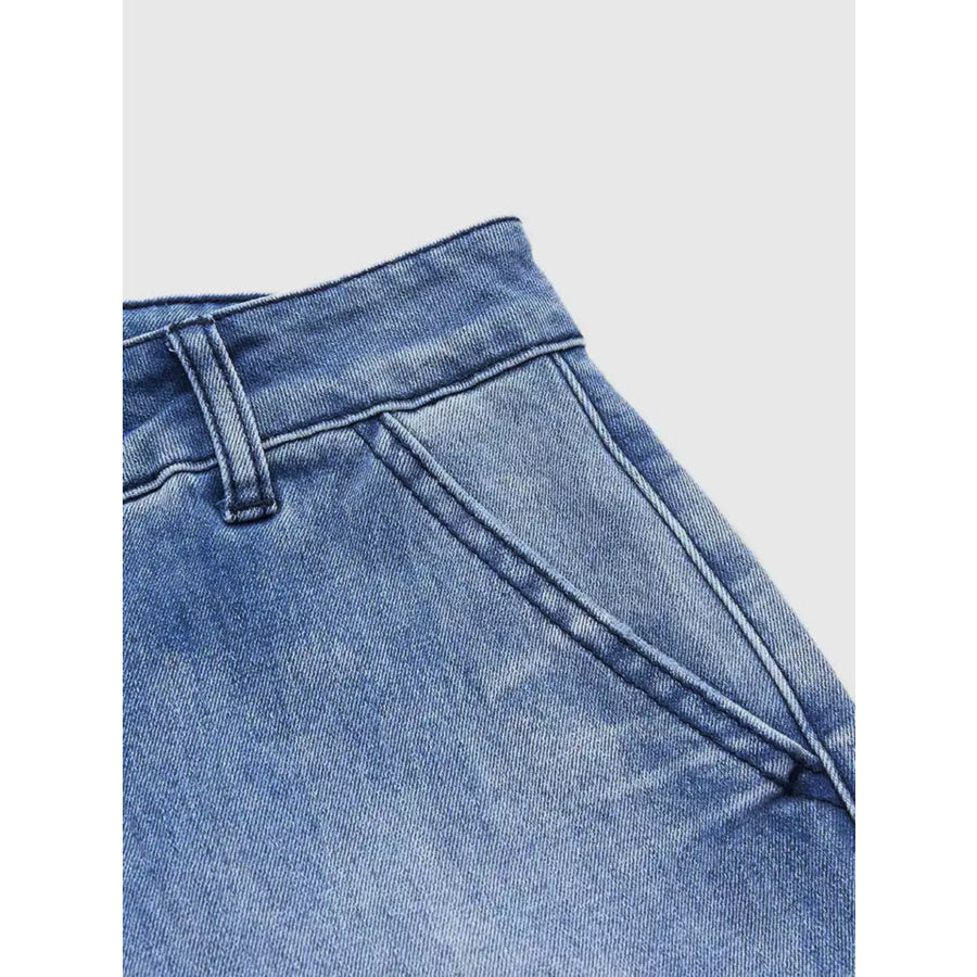 High-Waisted Relaxed Fit Jeans Apparel and Accessories