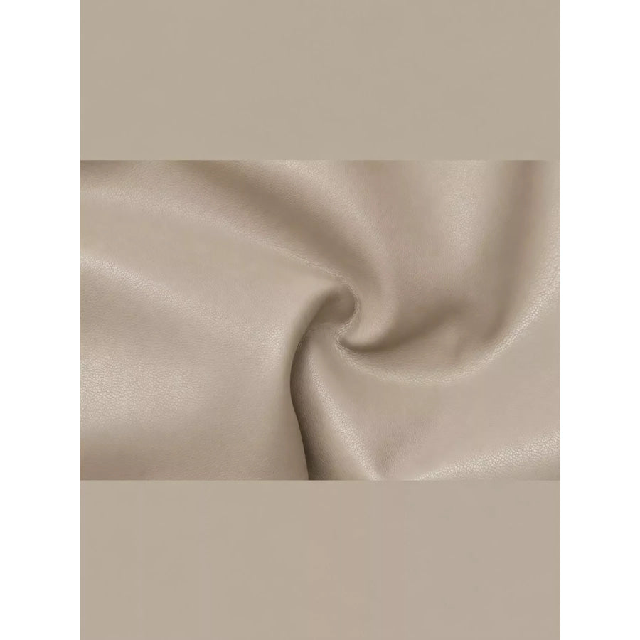 High-Waisted Ruched Faux Leather Skort Apparel and Accessories