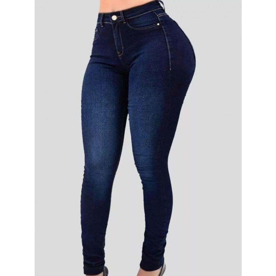 High-Waisted Sculpting Skinny Jeans Apparel and Accessories