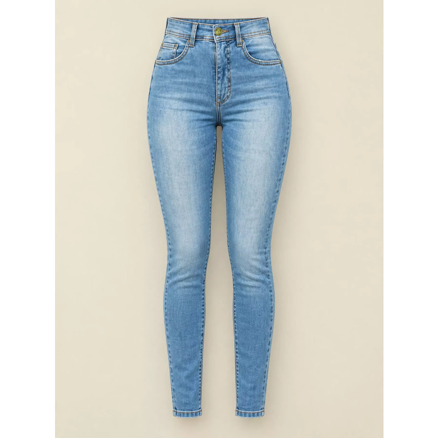 High-Waisted Sculpting Skinny Jeans Apparel and Accessories