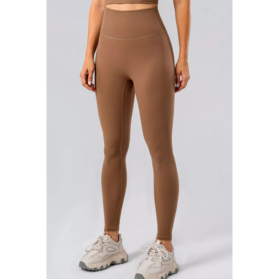High-Waisted Seamless Active Leggings Camel / S Apparel and Accessories