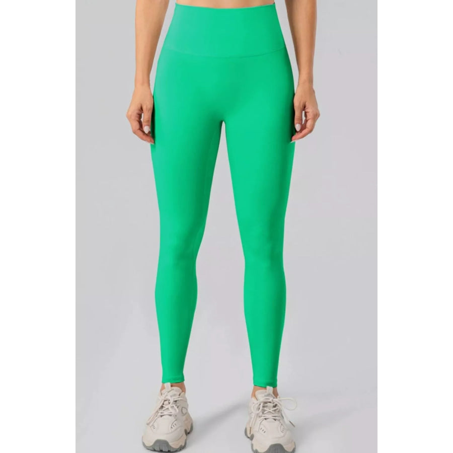 High-Waisted Seamless Active Leggings Neon Green / S Apparel and Accessories