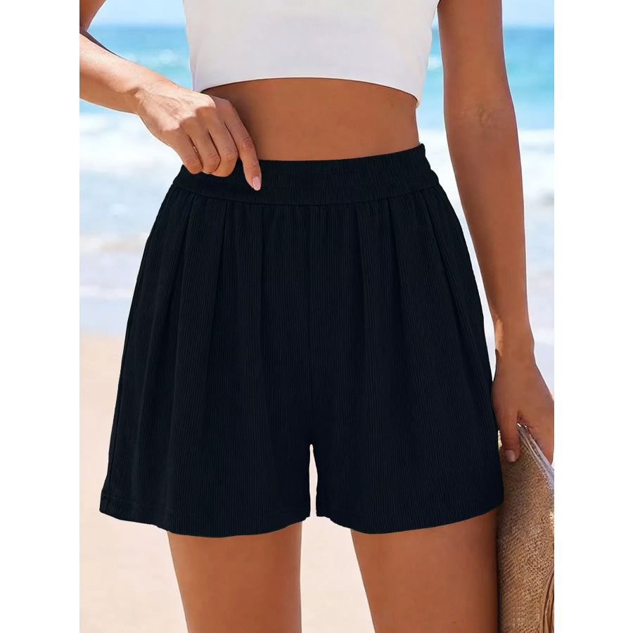 High-Waisted Shorts Black / S Apparel and Accessories
