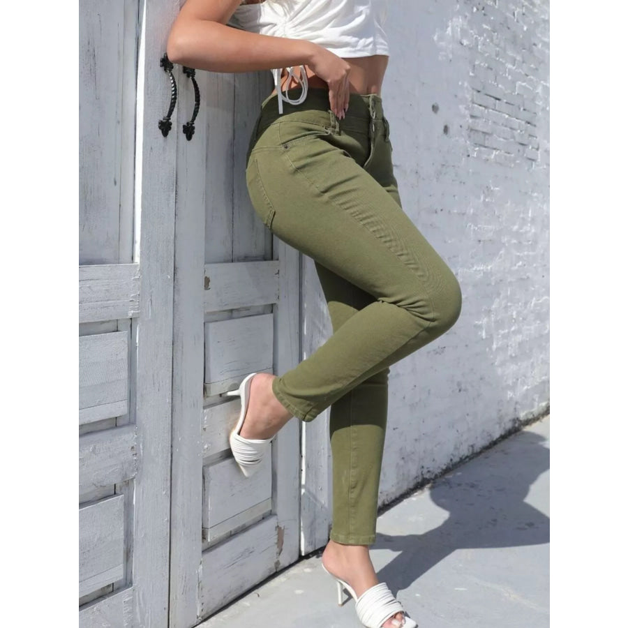 High-Waisted Skinny Jeans Apparel and Accessories