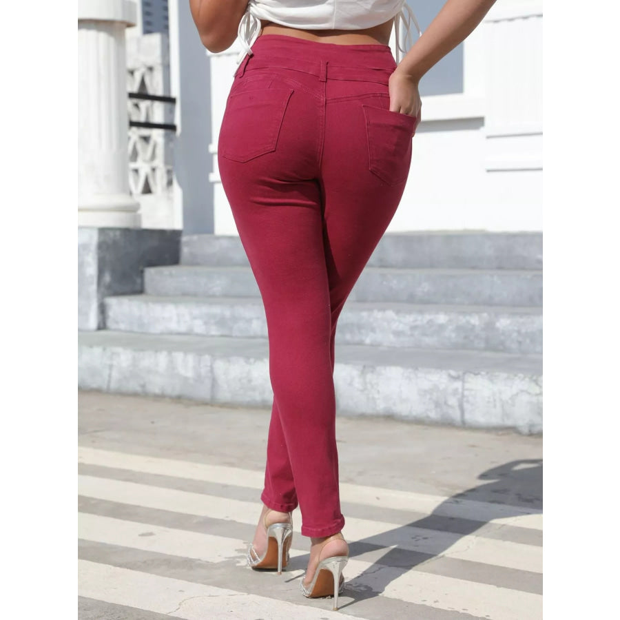 High-Waisted Skinny Jeans Apparel and Accessories