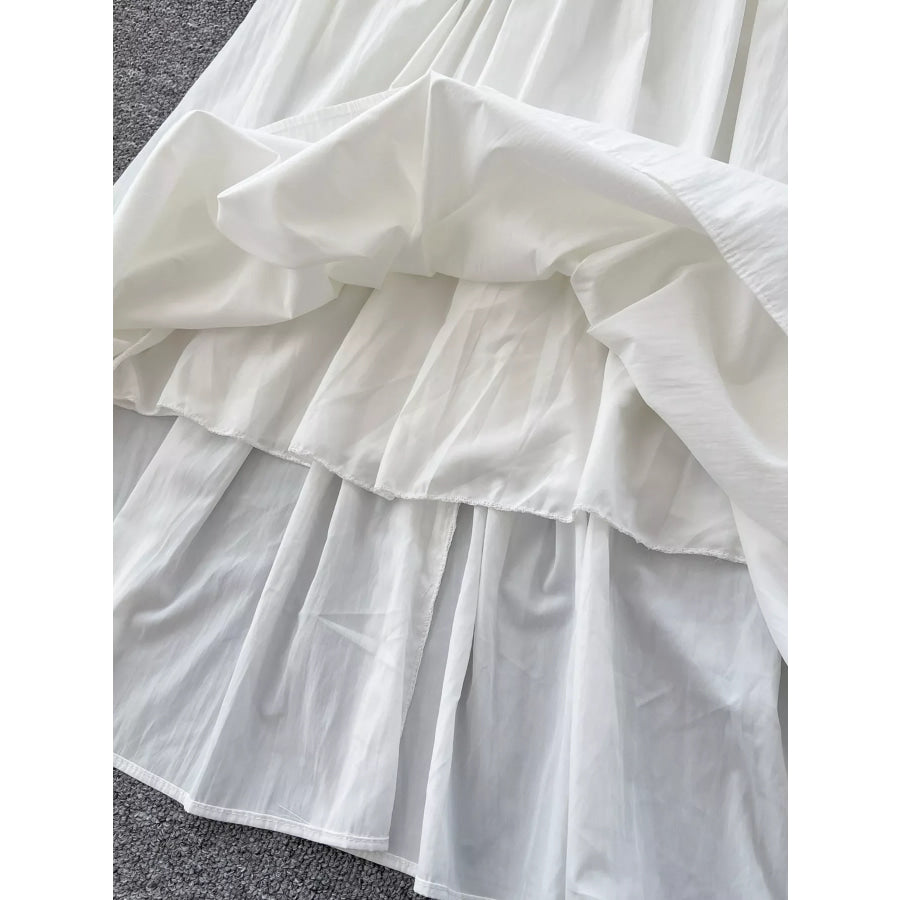 High-Waisted Skirt with Pockets Apparel and Accessories