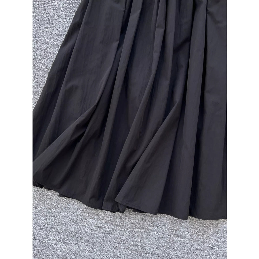 High-Waisted Skirt with Pockets Apparel and Accessories