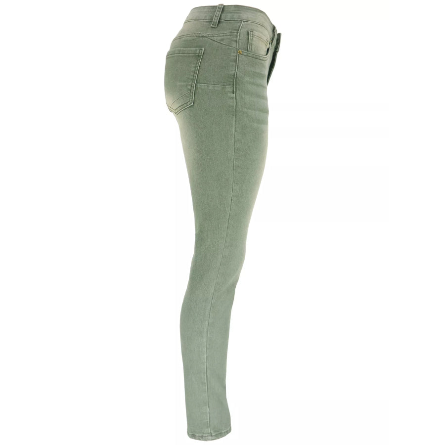 High-Waisted Slim-Fit Jeans Apparel and Accessories