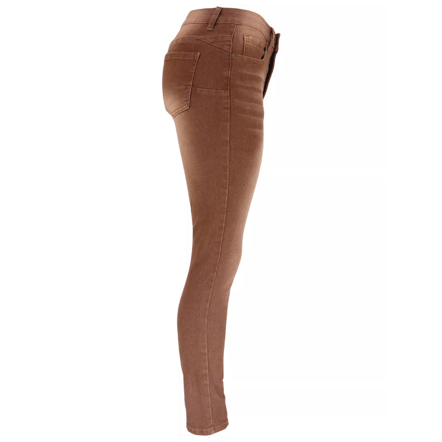 High-Waisted Slim-Fit Jeans Apparel and Accessories
