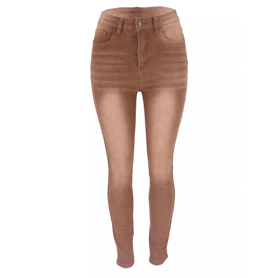 High-Waisted Slim-Fit Jeans Apparel and Accessories