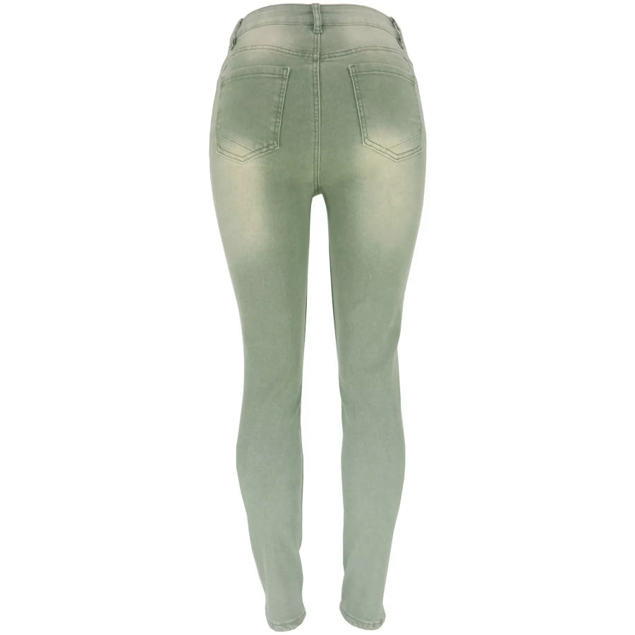 High-Waisted Slim-Fit Jeans Apparel and Accessories