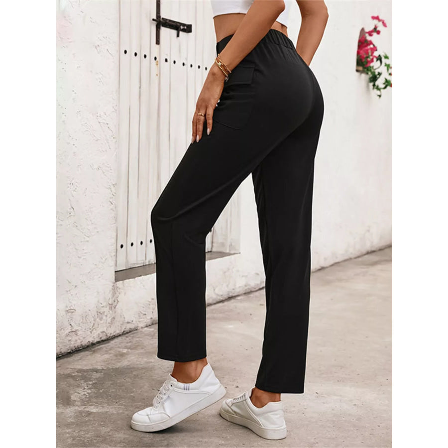 High-Waisted Slim Fit Pants Apparel and Accessories