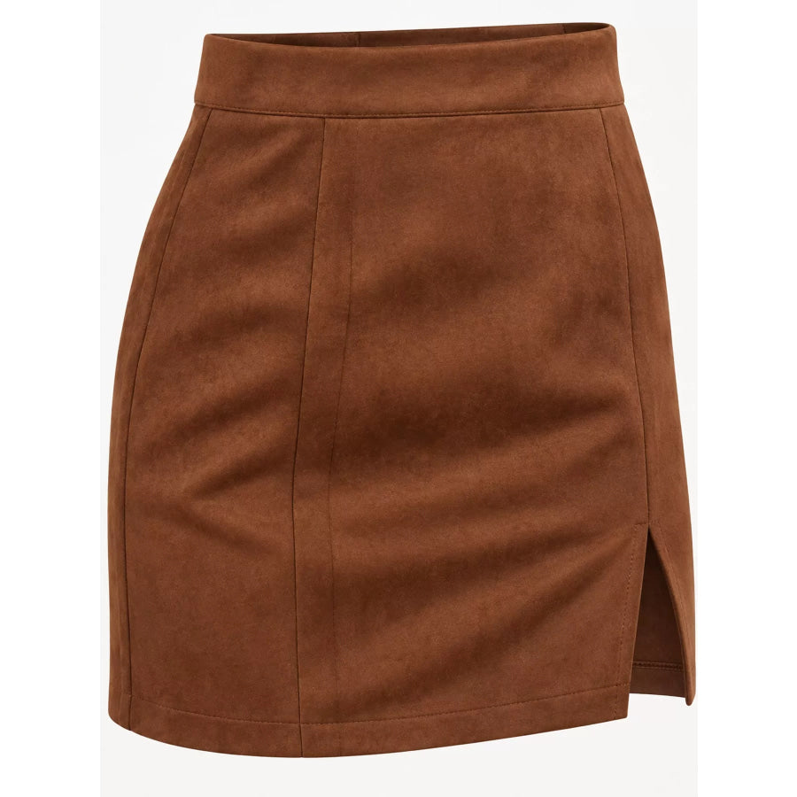 High-Waisted Slit Skirt Apparel and Accessories