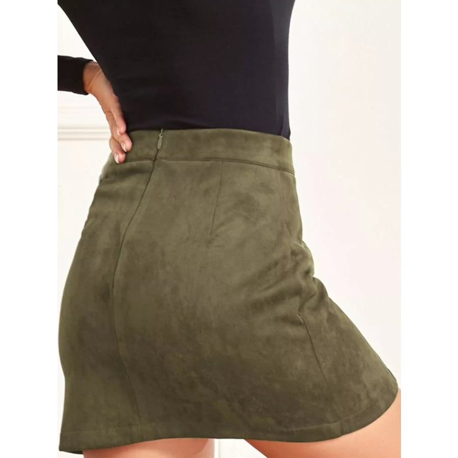 High-Waisted Slit Skirt Apparel and Accessories