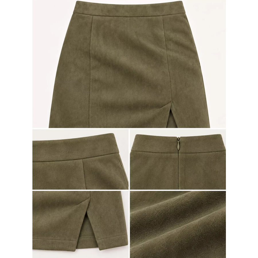 High-Waisted Slit Skirt Apparel and Accessories