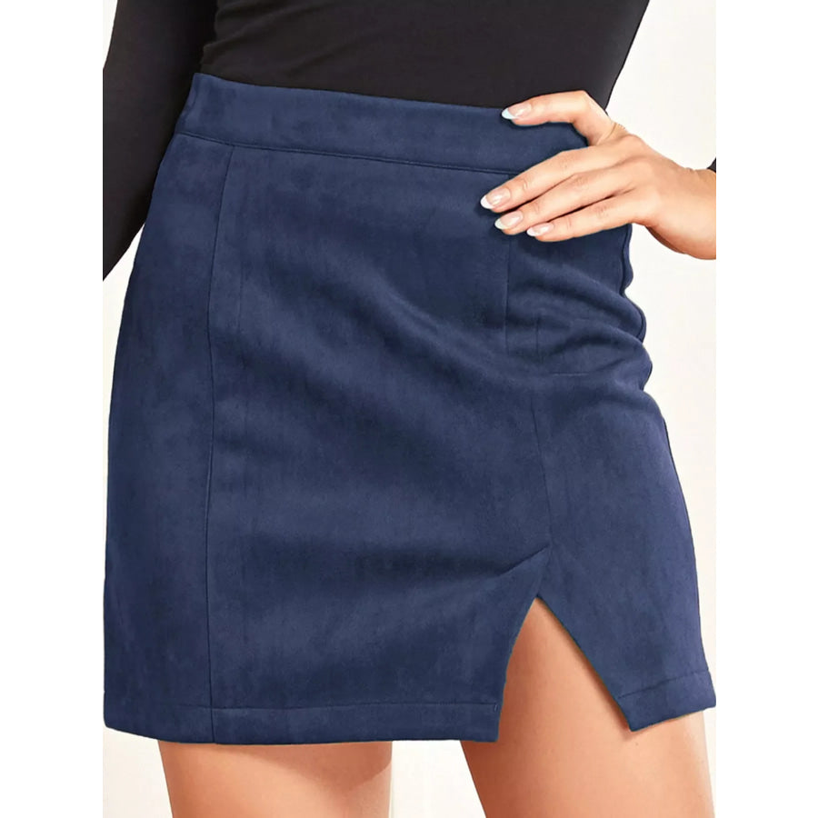 High-Waisted Slit Skirt Apparel and Accessories