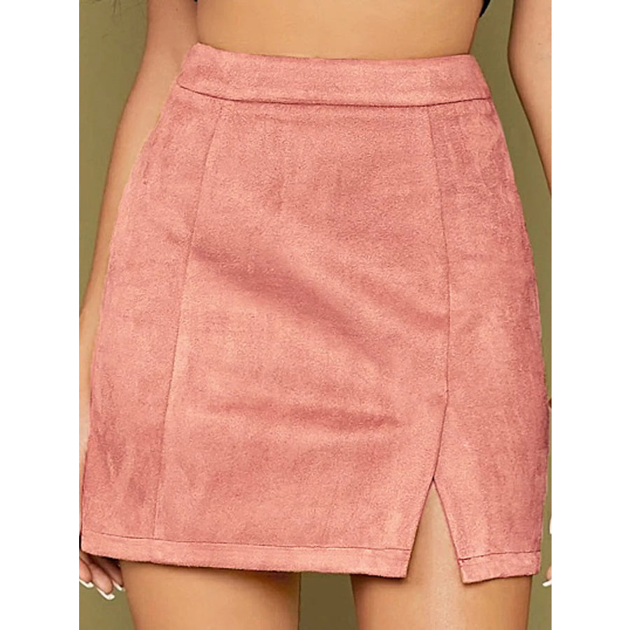 High-Waisted Slit Skirt Apparel and Accessories