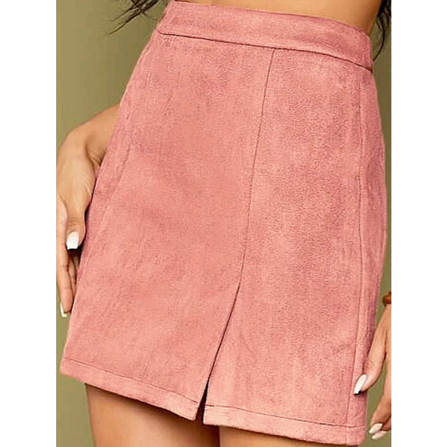 High-Waisted Slit Skirt Apparel and Accessories