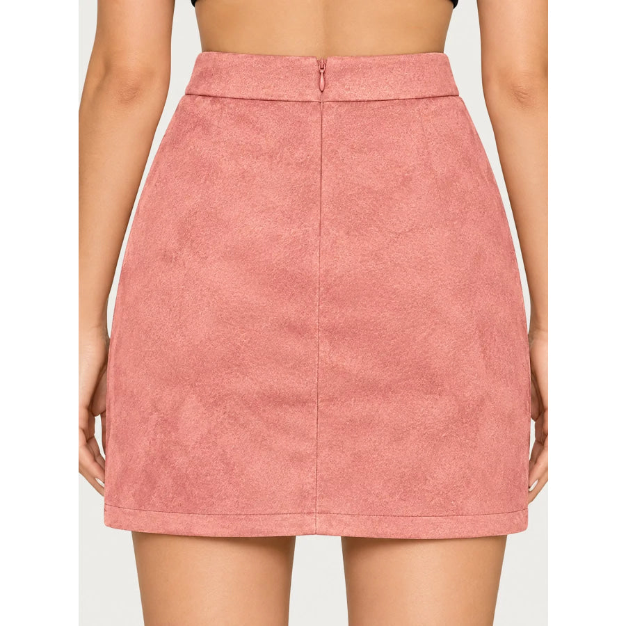 High-Waisted Slit Skirt Apparel and Accessories