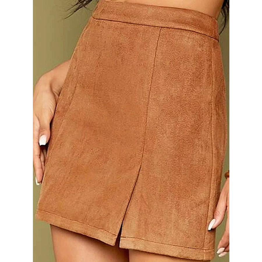 High-Waisted Slit Skirt Apparel and Accessories