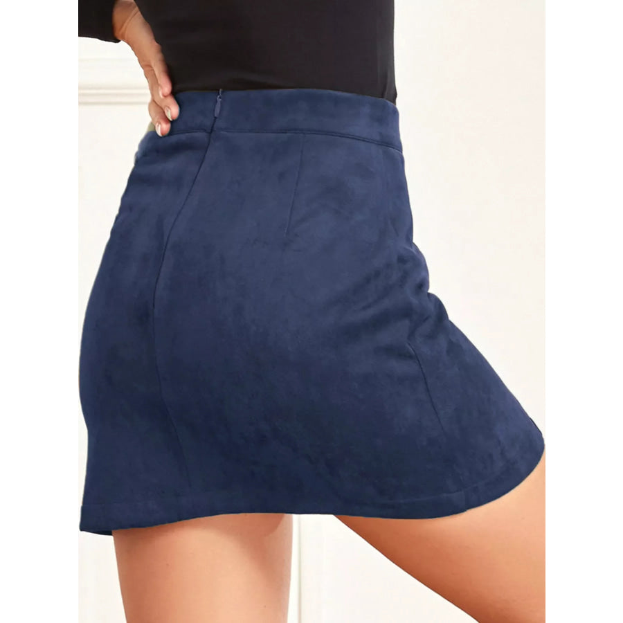 High-Waisted Slit Skirt Apparel and Accessories