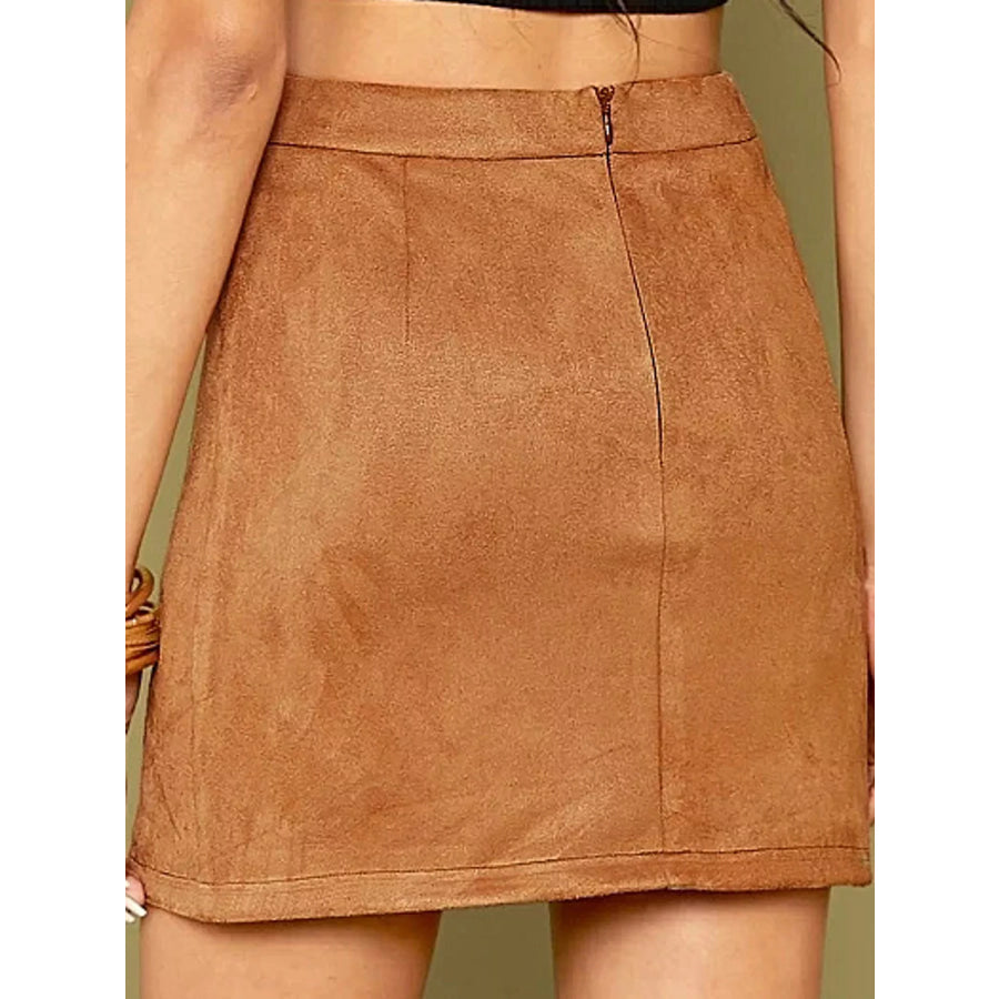 High-Waisted Slit Skirt Apparel and Accessories