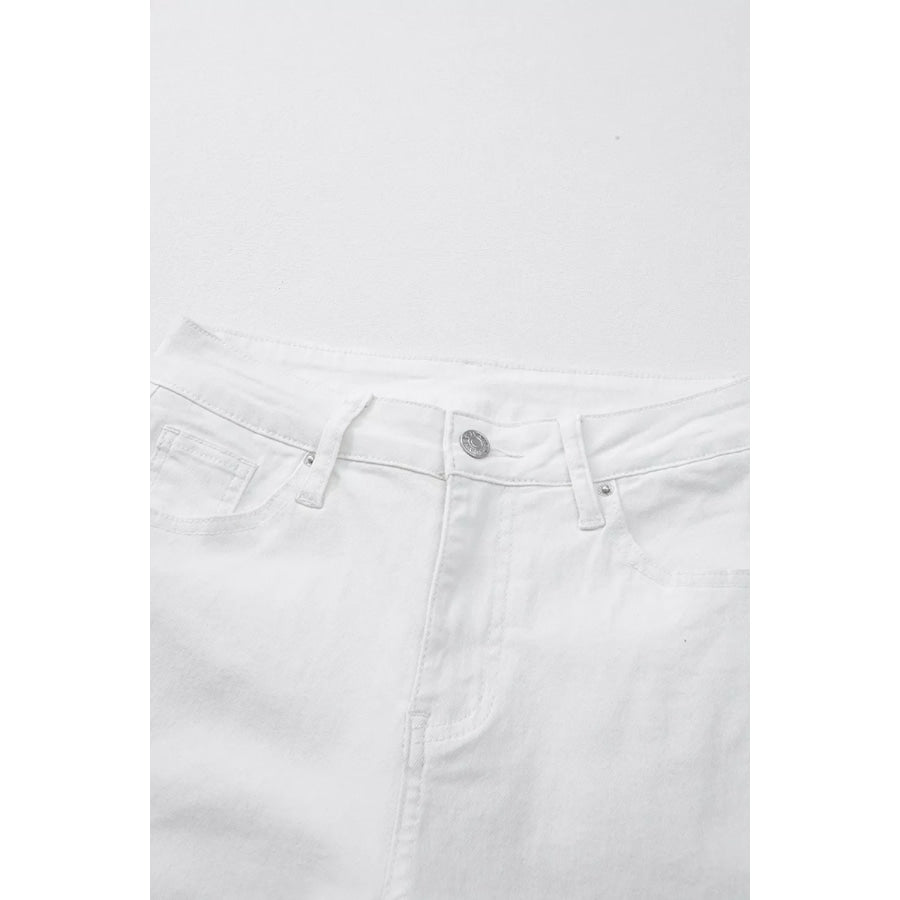 High-Waisted Straight Leg Jeans Apparel and Accessories