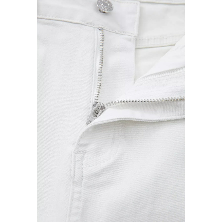 High-Waisted Straight Leg Jeans Apparel and Accessories