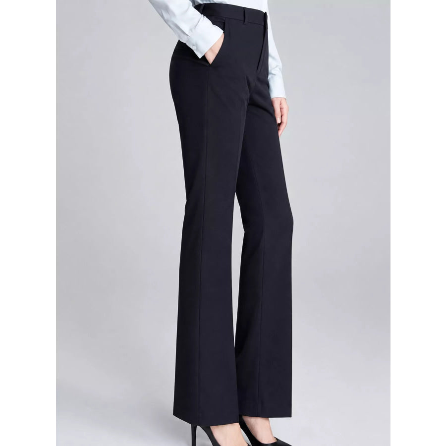 High-Waisted Straight-Leg Pants Apparel and Accessories