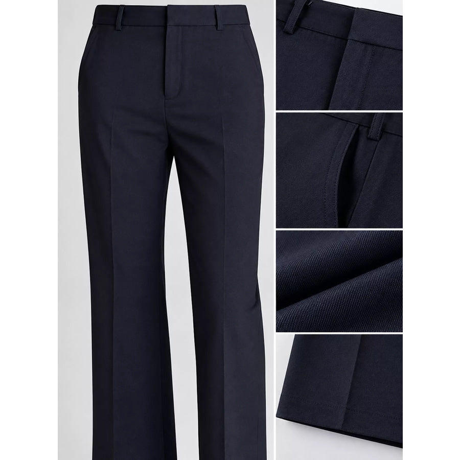 High-Waisted Straight-Leg Pants Apparel and Accessories