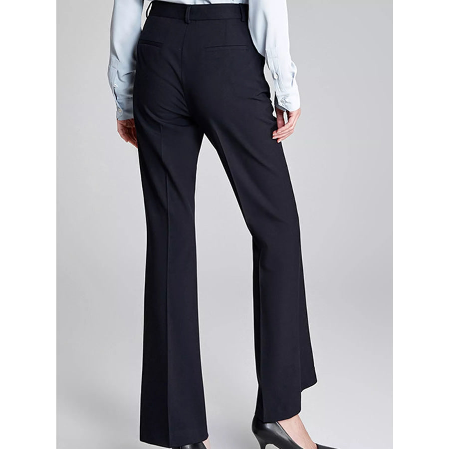 High-Waisted Straight-Leg Pants Apparel and Accessories