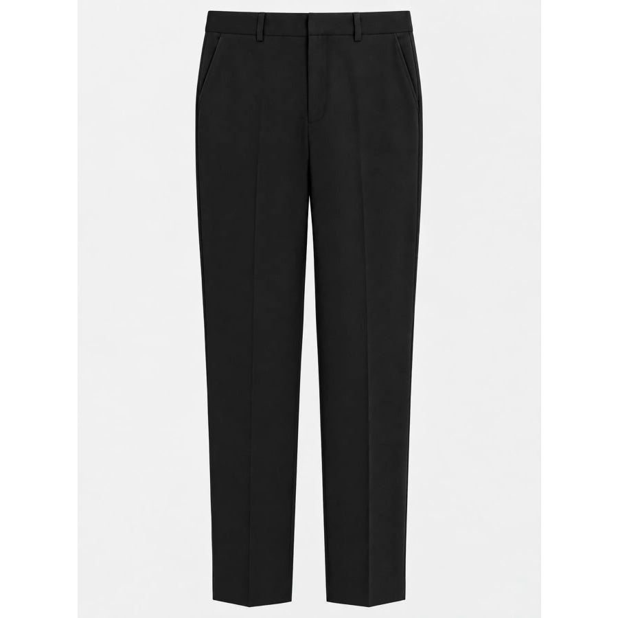 High-Waisted Straight Slim-Fit Pants Apparel and Accessories