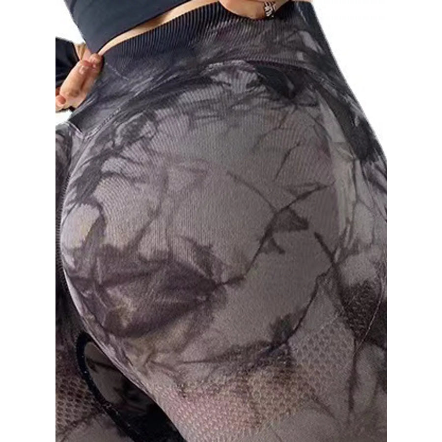 High-Waisted Tie Dye Seamless Active Leggings Apparel and Accessories