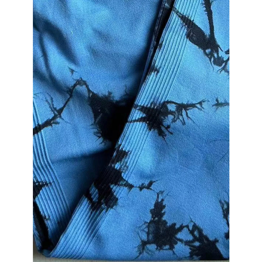 High-Waisted Tie Dye Seamless Active Leggings Apparel and Accessories