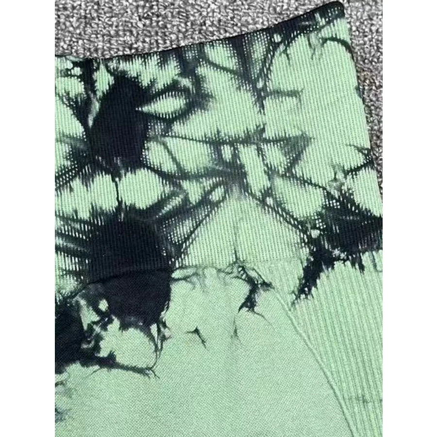 High-Waisted Tie Dye Seamless Active Leggings Apparel and Accessories