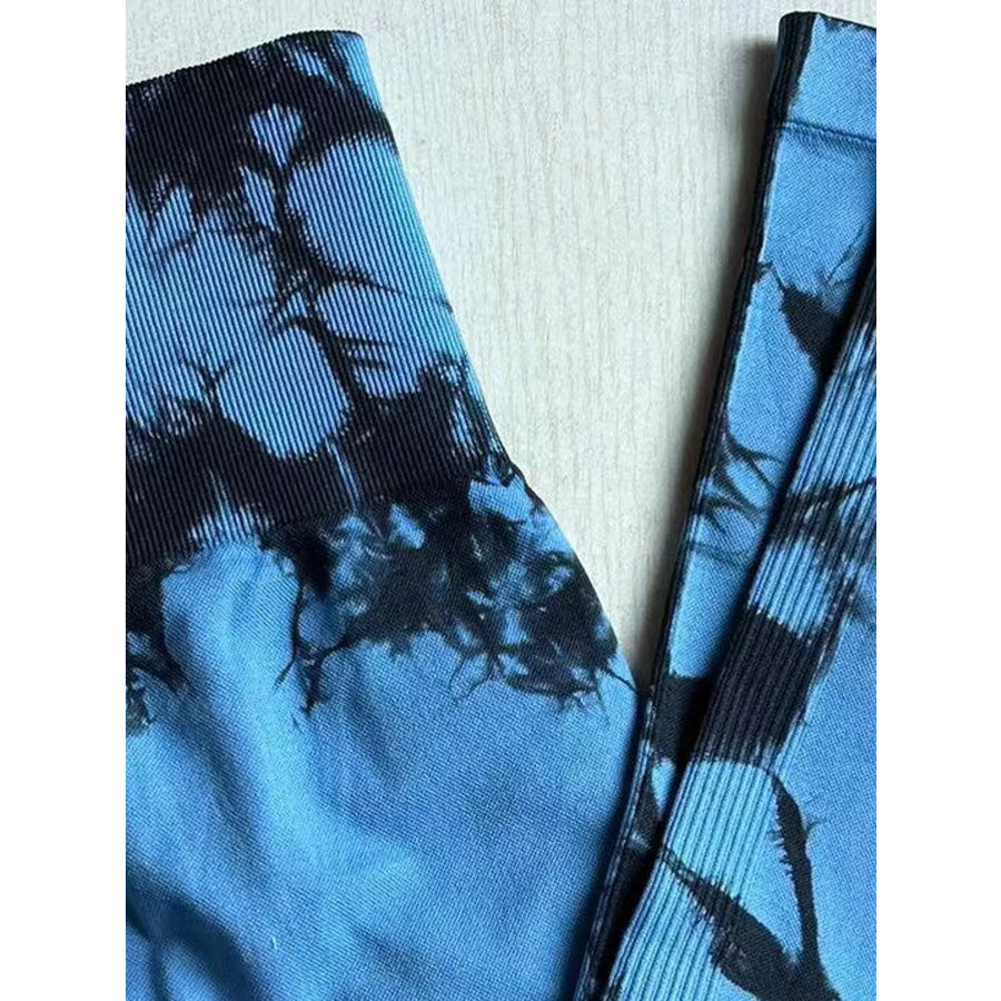 High-Waisted Tie Dye Seamless Active Leggings Apparel and Accessories