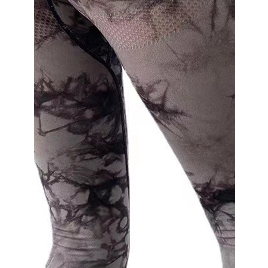 High-Waisted Tie Dye Seamless Active Leggings Apparel and Accessories