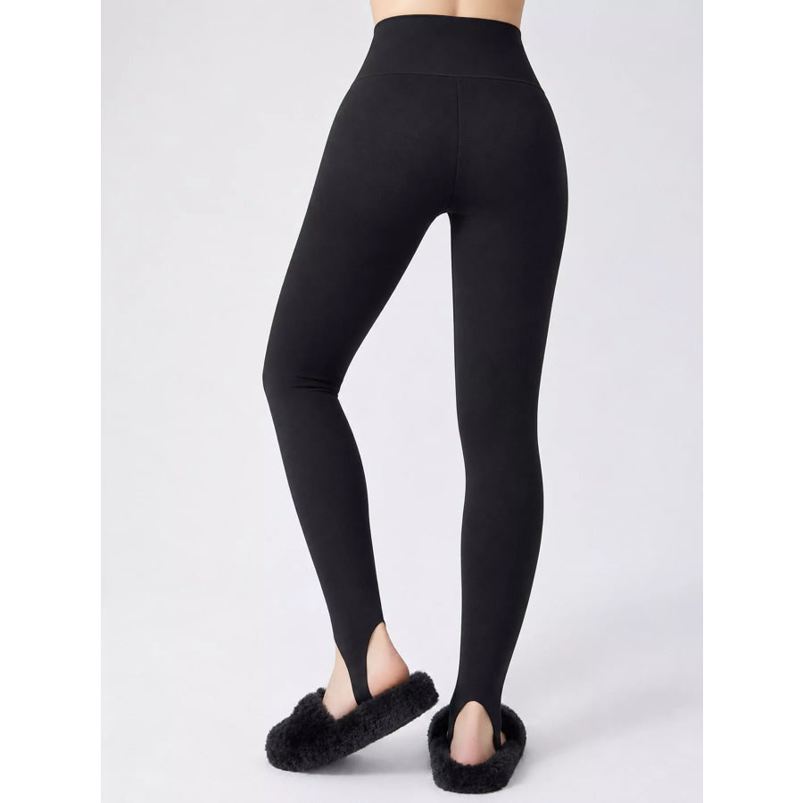 High-Waisted Tummy Control Stirrup Leggings with Fleece-Lined Apparel and Accessories