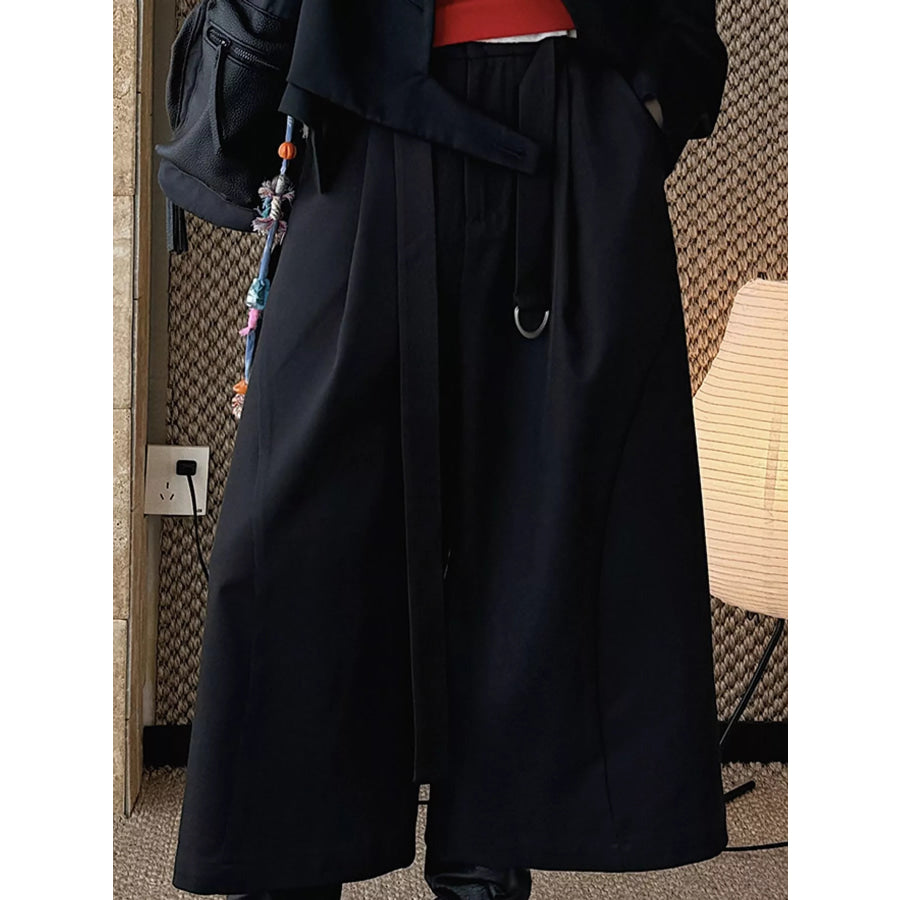 High-Waisted Wide-Leg Capris Apparel and Accessories