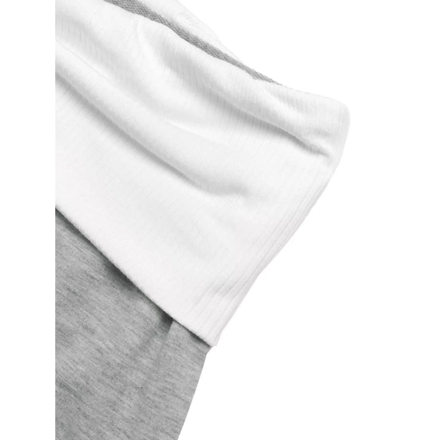 High-Waisted Wide-Leg Contrast Pants Apparel and Accessories