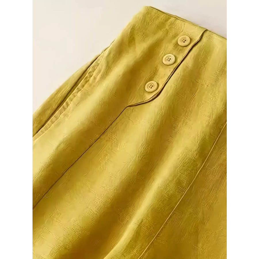High-Waisted Wide-Leg Cropped Pants Apparel and Accessories