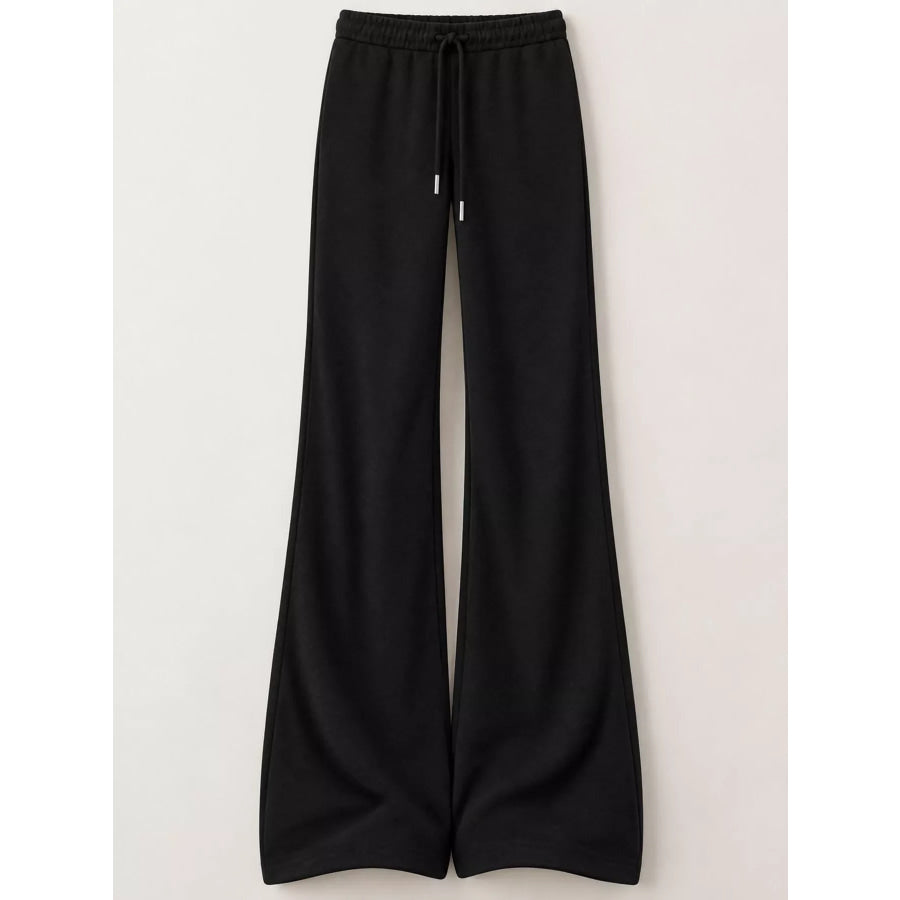 High-Waisted Wide-Leg Flare Pants Apparel and Accessories