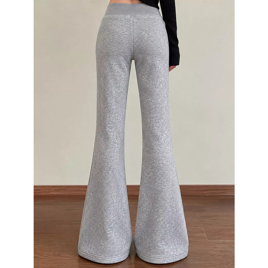 High-Waisted Wide-Leg Flare Pants Apparel and Accessories