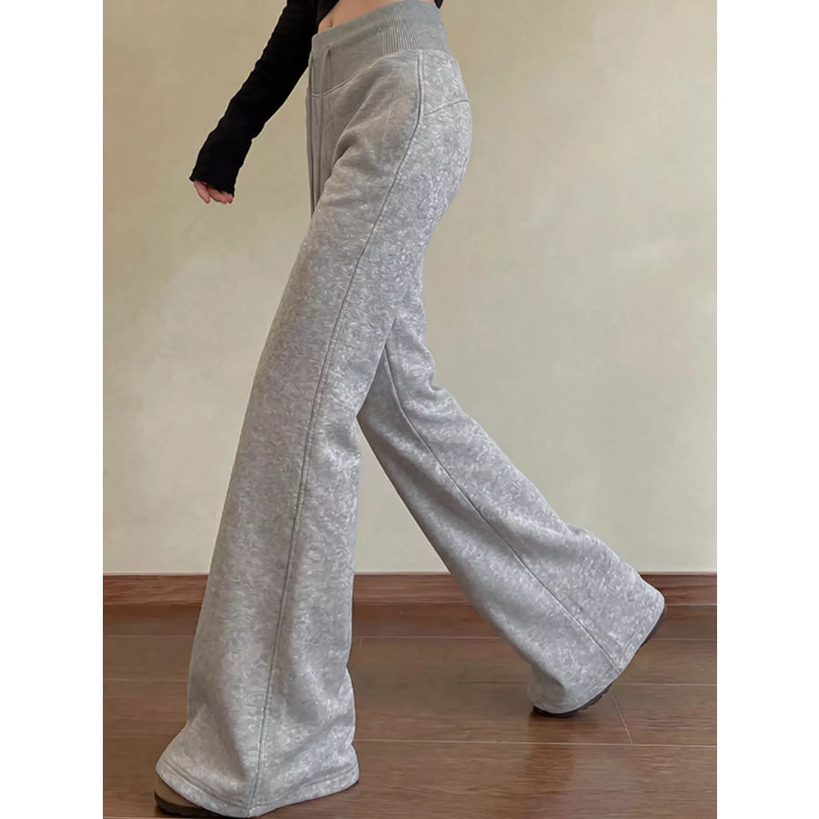 High-Waisted Wide-Leg Flare Pants Apparel and Accessories