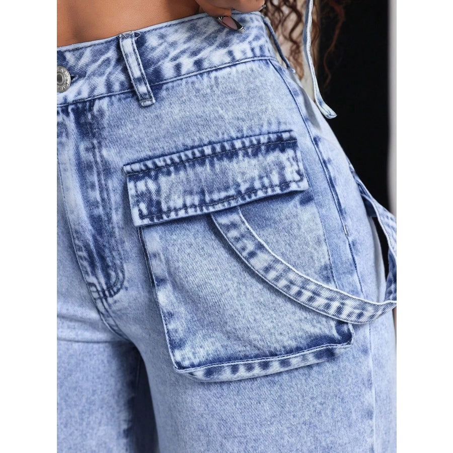 High-Waisted Wide-Leg Jeans Apparel and Accessories