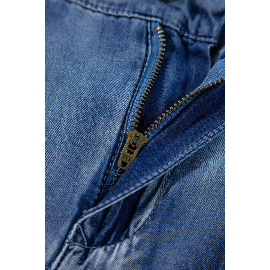High-Waisted Wide-Leg Jeans Apparel and Accessories